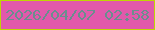 文字の大きさ：4、枠の色：bfd604、背景の色：e259ab、文字の色：6a8e8e 無料ブログパーツのブログ時計