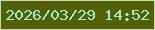 文字の大きさ：4、枠の色：bfdbc5、背景の色：536004、文字の色：9cedd1 無料ブログパーツのブログ時計