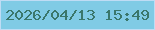 文字の大きさ：4、枠の色：bfdcf4、背景の色：80cbe5、文字の色：3a776b 無料ブログパーツのブログ時計