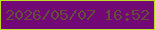 文字の大きさ：4、枠の色：bfdd25、背景の色：720875、文字の色：654e38 無料ブログパーツのブログ時計