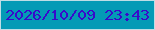 文字の大きさ：2、枠の色：bfdde6、背景の色：049ab6、文字の色：380acb 無料ブログパーツのブログ時計