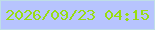 文字の大きさ：2、枠の色：bfdee7、背景の色：b7c4fe、文字の色：98dd13 無料ブログパーツのブログ時計