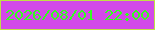 文字の大きさ：5、枠の色：bfe046、背景の色：d249e9、文字の色：31ff1f 無料ブログパーツのブログ時計