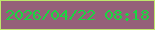 文字の大きさ：2、枠の色：bfe76c、背景の色：956079、文字の色：1ad640 無料ブログパーツのブログ時計