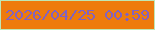 文字の大きさ：5、枠の色：bfe7b4、背景の色：ee7b0c、文字の色：8262c0 無料ブログパーツのブログ時計