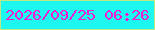 文字の大きさ：4、枠の色：bfe882、背景の色：1df7ef、文字の色：f21cd3 無料ブログパーツのブログ時計
