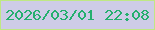 文字の大きさ：2、枠の色：bfe884、背景の色：cecce7、文字の色：24af6e 無料ブログパーツのブログ時計