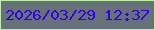文字の大きさ：2、枠の色：bfeeac、背景の色：66717a、文字の色：3302e4 無料ブログパーツのブログ時計