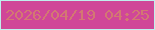 文字の大きさ：1、枠の色：bfefed、背景の色：d04798、文字の色：d37872 無料ブログパーツのブログ時計