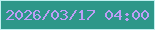 文字の大きさ：5、枠の色：bfefef、背景の色：2d9789、文字の色：bd9ef5 無料ブログパーツのブログ時計