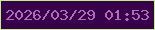 文字の大きさ：5、枠の色：bff08c、背景の色：38024b、文字の色：b469bd 無料ブログパーツのブログ時計