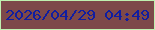 文字の大きさ：3、枠の色：bff1b0、背景の色：7d494a、文字の色：101da1 無料ブログパーツのブログ時計