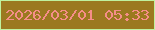文字の大きさ：4、枠の色：bff29e、背景の色：9b7920、文字の色：f58e89 無料ブログパーツのブログ時計