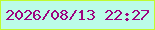文字の大きさ：1、枠の色：bffb2f、背景の色：bbfce7、文字の色：9d0280 無料ブログパーツのブログ時計