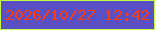 文字の大きさ：5、枠の色：bffe46、背景の色：5b50c3、文字の色：fc3c12 無料ブログパーツのブログ時計
