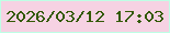 文字の大きさ：2、枠の色：bfffe5、背景の色：f6d2e3、文字の色：325903 無料ブログパーツのブログ時計