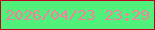 文字の大きさ：3、枠の色：c00120、背景の色：51f07a、文字の色：f87ea1 無料ブログパーツのブログ時計