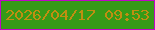 文字の大きさ：5、枠の色：c006c7、背景の色：369a18、文字の色：c08e11 無料ブログパーツのブログ時計