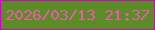 文字の大きさ：3、枠の色：c00db8、背景の色：5c8c26、文字の色：eb5ab1 無料ブログパーツのブログ時計