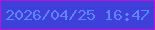 文字の大きさ：3、枠の色：c00fda、背景の色：3e40d9、文字の色：5c84fd 無料ブログパーツのブログ時計