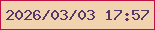 文字の大きさ：2、枠の色：c01045、背景の色：f1d3b0、文字の色：523968 無料ブログパーツのブログ時計