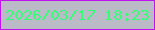 文字の大きさ：1、枠の色：c011f1、背景の色：babbc7、文字の色：34fe76 無料ブログパーツのブログ時計