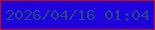 文字の大きさ：4、枠の色：c01311、背景の色：1e01db、文字の色：26468b 無料ブログパーツのブログ時計