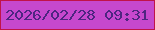 文字の大きさ：3、枠の色：c01349、背景の色：c648cd、文字の色：4e2581 無料ブログパーツのブログ時計