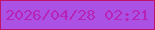 文字の大きさ：1、枠の色：c0136a、背景の色：ab52e5、文字の色：b623b5 無料ブログパーツのブログ時計
