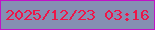 文字の大きさ：5、枠の色：c013c6、背景の色：858fb2、文字の色：ed1648 無料ブログパーツのブログ時計