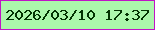文字の大きさ：5、枠の色：c014c6、背景の色：abf7ab、文字の色：023401 無料ブログパーツのブログ時計
