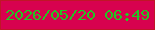 文字の大きさ：5、枠の色：c01627、背景の色：d7024f、文字の色：24c523 無料ブログパーツのブログ時計