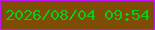 文字の大きさ：5、枠の色：c017f0、背景の色：7e4c04、文字の色：0bcc1b 無料ブログパーツのブログ時計