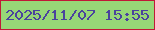 文字の大きさ：4、枠の色：c01937、背景の色：97d777、文字の色：4a439d 無料ブログパーツのブログ時計