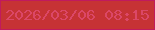 文字の大きさ：4、枠の色：c01a5e、背景の色：c63235、文字の色：db4767 無料ブログパーツのブログ時計