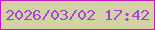 文字の大きさ：3、枠の色：c01cc0、背景の色：d3d2a3、文字の色：9f4ad4 無料ブログパーツのブログ時計