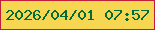 文字の大きさ：4、枠の色：c01f3c、背景の色：f7d652、文字の色：016c38 無料ブログパーツのブログ時計