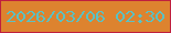 文字の大きさ：5、枠の色：c01f3e、背景の色：dd832f、文字の色：5bc1c3 無料ブログパーツのブログ時計