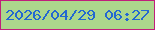 文字の大きさ：1、枠の色：c01f7b、背景の色：acd78c、文字の色：2368d1 無料ブログパーツのブログ時計