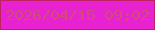 文字の大きさ：3、枠の色：c02163、背景の色：e922d1、文字の色：d04d77 無料ブログパーツのブログ時計