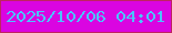文字の大きさ：5、枠の色：c02361、背景の色：da05e1、文字の色：4cc3fb 無料ブログパーツのブログ時計