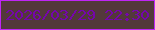 文字の大きさ：4、枠の色：c025f6、背景の色：53383b、文字の色：7505ac 無料ブログパーツのブログ時計
