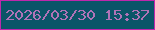 文字の大きさ：1、枠の色：c027ac、背景の色：0b5568、文字の色：b073b7 無料ブログパーツのブログ時計