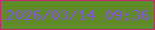 文字の大きさ：4、枠の色：c02973、背景の色：608b29、文字の色：864fdf 無料ブログパーツのブログ時計