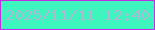 文字の大きさ：1、枠の色：c02be4、背景の色：3ef5be、文字の色：a9b8d9 無料ブログパーツのブログ時計