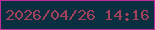 文字の大きさ：5、枠の色：c02c99、背景の色：092f41、文字の色：a3405c 無料ブログパーツのブログ時計