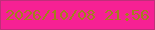 文字の大きさ：2、枠の色：c02e7a、背景の色：f62194、文字の色：a2801e 無料ブログパーツのブログ時計