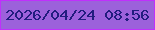 文字の大きさ：1、枠の色：c030fc、背景の色：9c61db、文字の色：221c7f 無料ブログパーツのブログ時計