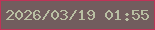 文字の大きさ：3、枠の色：c03357、背景の色：725d5e、文字の色：b9bfa3 無料ブログパーツのブログ時計