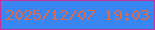 文字の大きさ：2、枠の色：c0339d、背景の色：3986f3、文字の色：d96c4e 無料ブログパーツのブログ時計